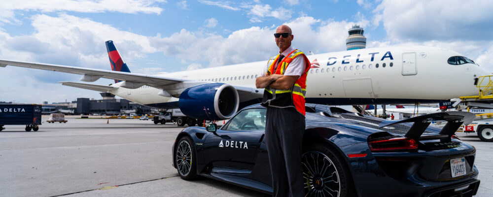 Delta, Porsche celebrate partnership with rare appearance of 918 Spyder