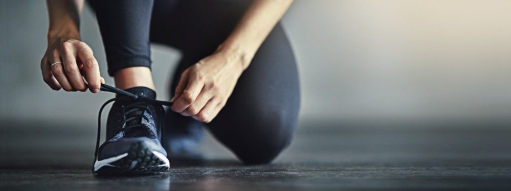 Runner getting ready to stay active