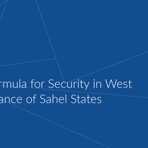 A New Formula for Security in West Africa: Alliance of Sahel States