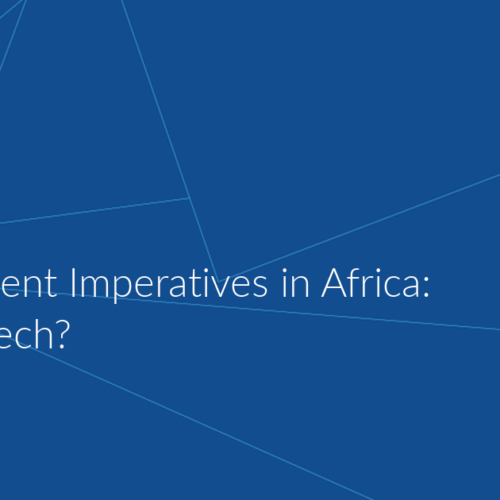 Development Imperatives in Africa: What of Tech?