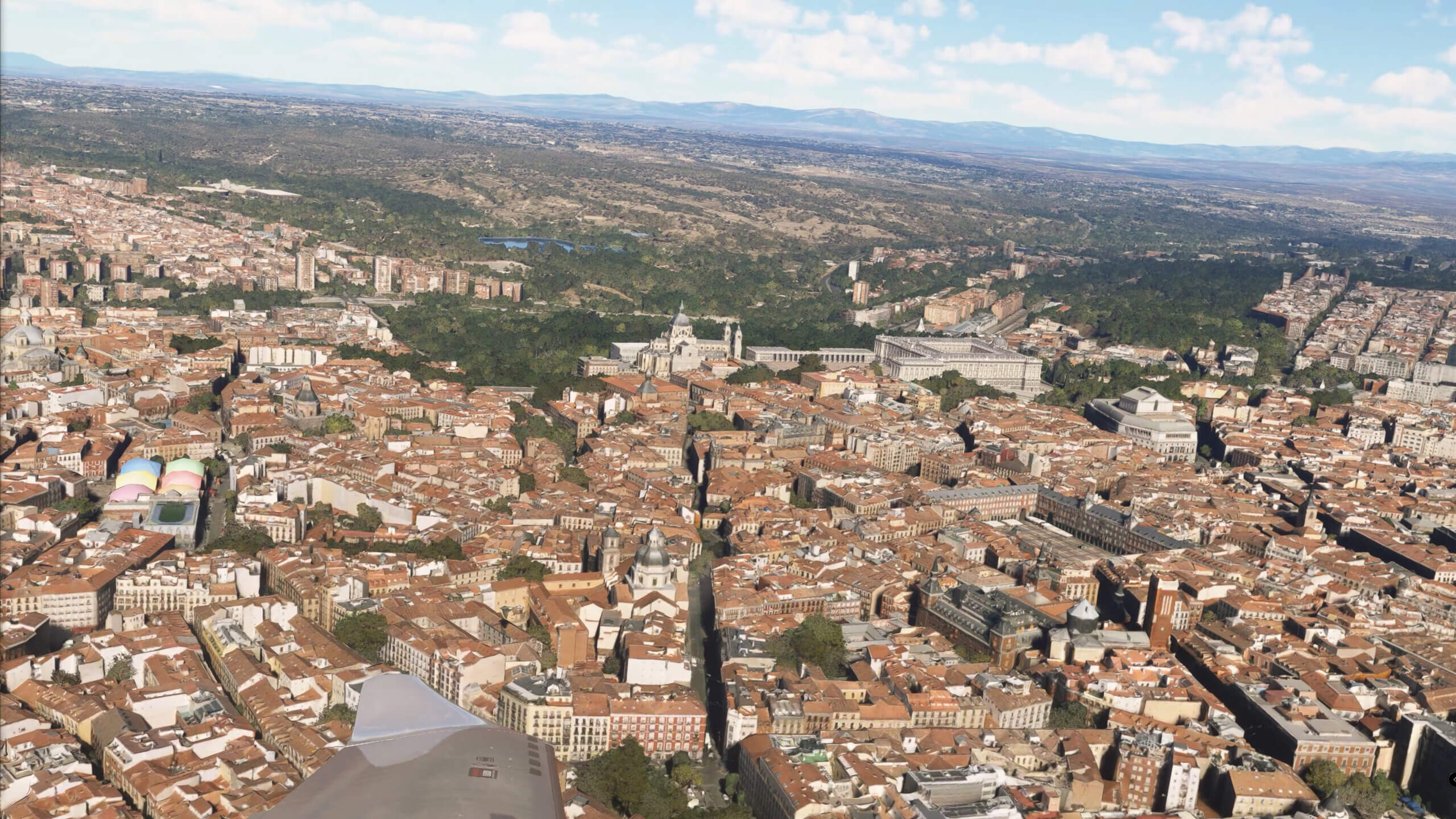 An aerial view of Madrid.