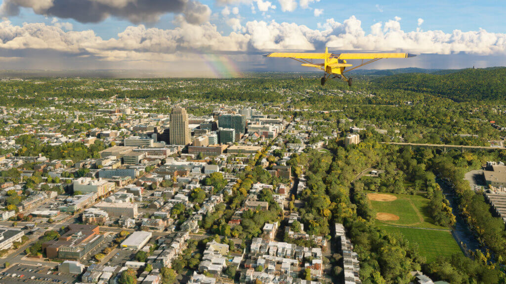 Planne flying over Allentown PA