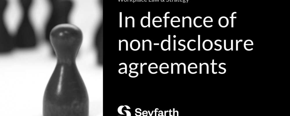 In defence of non-disclosure agreements