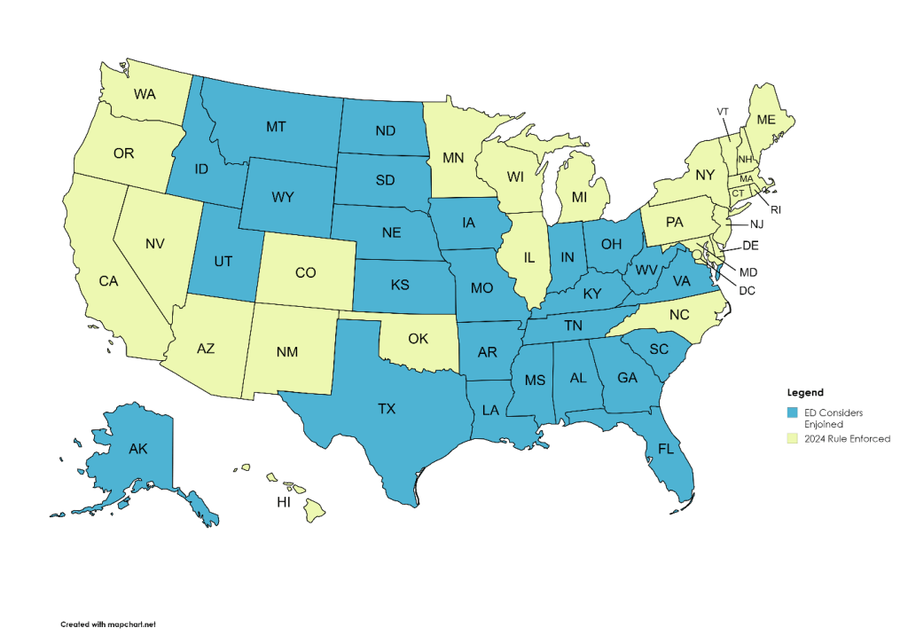 You are currently viewing Different School of Thought, Part V: U.S. Department of Education Attempts to Clarify Scope of Injunctions Barring Enforcement of 2024 Title IX Regulations